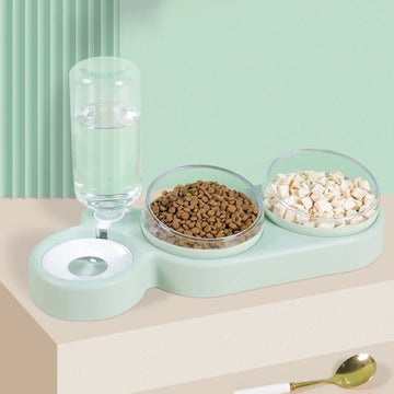 Cat Feeding Bowl Set